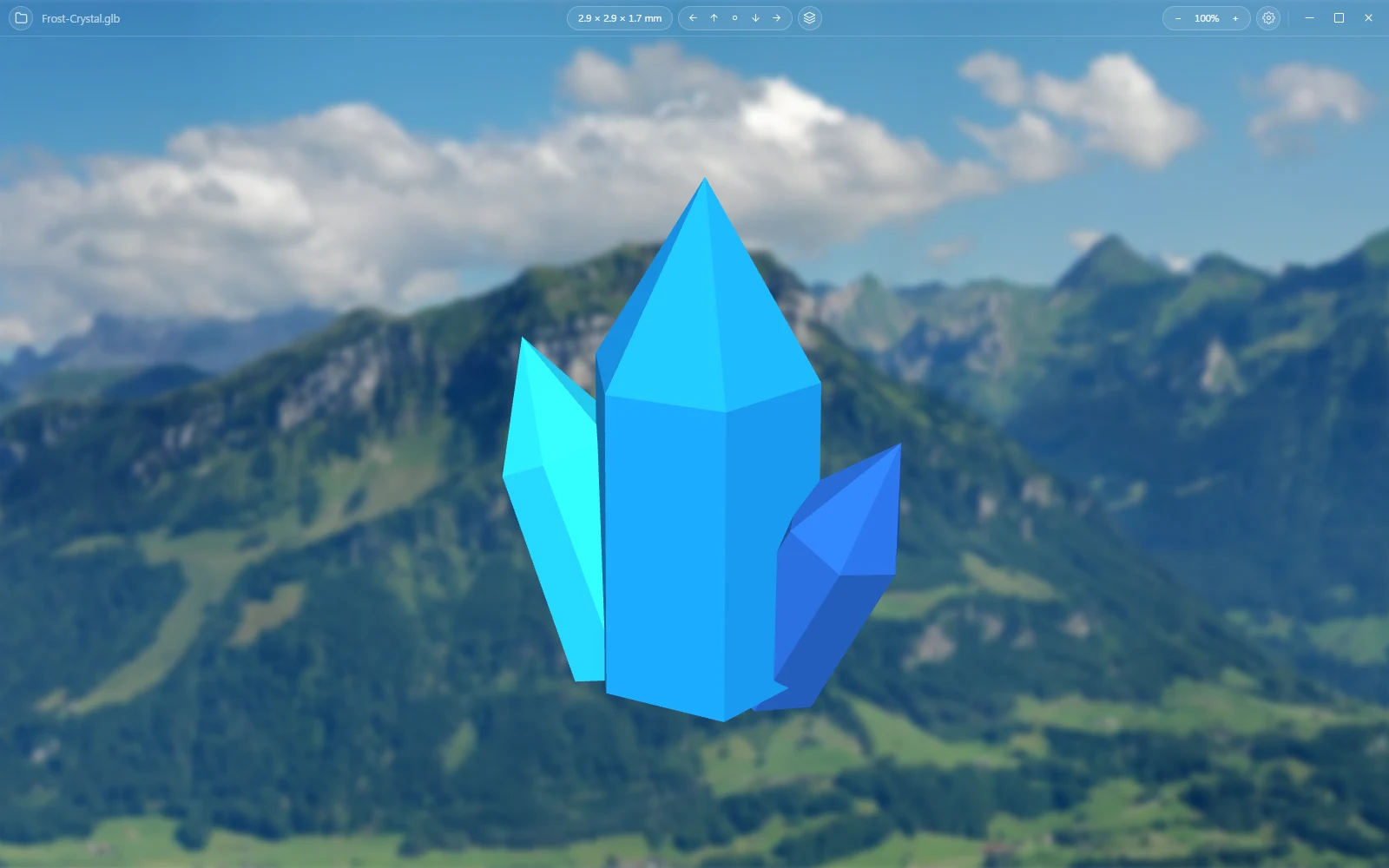 A blue crystal model in FrostDrop